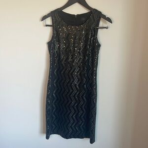 Banana Republic black sequin dress